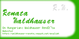 renata waldhauser business card